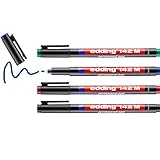 edding 142 M Permanenter Folienschreiber - 4er-Set - 4 bunte Farben-Rundspitze...