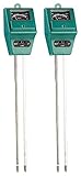 Royal Gardineer Pflanzen Sensor: 2er-Set 3in1-Kombi-Bodenmessgerät für...