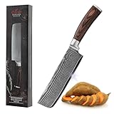 Wakoli Edib Damast Nakiri Messer I Scharfe 17,5 cm Klinge aus 67 Lagen...