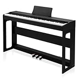 LEADZM 88 Tasten Digital Piano, Voll Gewichtete Tastatur, E-Piano mit MIDI-USB, Audio...