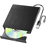 Yaeonku Externes Blu Ray CD DVD Laufwerk, USB 3.0 Typ-C 3D Bluray CD DVD BD Lese/Schreib...