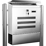 Maxstore STILISTA Standbriefkasten, V2A Edelstahl, Zeitungsfach, Modellwahl,...