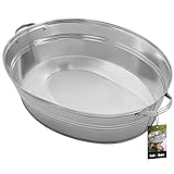 KOTARBAU® Zinkwanne für Garten groß 27 Liter Rund verzinkter Stahl Zink Blumentopf...