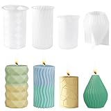 4 Stück Kerzenformen zum Gießen, DIY Silikonformen Kerzenform, Kerzen Formen...
