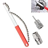 Leylve Fahrrad Kettenpeitsche Ritzelabzieher Kassette Lockring Tool Zahnkranzabzieher...