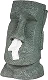 Rotary Hero Moai-Taschentuchspender - Servietten-Taschentuchbox mit Moai-Figur -...