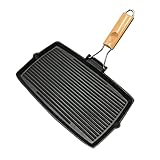 TOPBATHY 1Stück Gusseiserne Steak Bratpfanne Hochwertige Unbeschichtete Pfanne Für...