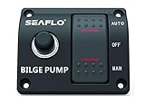 Seaflo Schaltpanel für Bilgenpumpe, 3 Wege (automatisch-aus-manuell), 12 V, 24 V,...