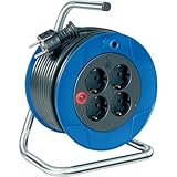 Brennenstuhl Garant Kompakt Kabeltrommel/Kabeltrommel mit 4 Steckdosen (15m Kabel in...