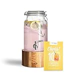 SPRINGLANE Glas Getränkespender 3,8 L Greta mit Edelstahl-Zapfhahn & Ständer...