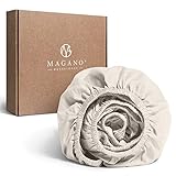 MAGANO® Premium Spannbettlaken 140x200 Beige | Weich & Bügelfrei |...