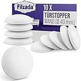 Filzada ® 10x Türstopper Wand selbstklebend weiß - Türpuffer zum Wandschutz -...