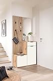 moebel dich auf Kompaktgarderobe Easy Garderobe in 2 Farbvarianten Lamellenoptik...