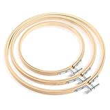 Siumir Bambus Stickrahmen Kreuzstich Rahmen 13cm, 17cm, 20cm Kreis Kreuzstich Hoop...