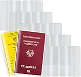 Impfpass Hülle 5er Set-Schutzhülle transparent Impfausweis-Impfpass Etui für die...