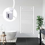 anapont elektrischer Badheizkörper 1175x600 - weiß gerade - Timer-Funktion -...