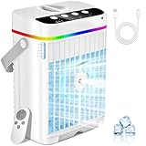 Mobile Klimaanlage, 4 in 1 Mobiles Klimagerät mit Kühlen Nebel, Klimaanlage Mobil ohne...