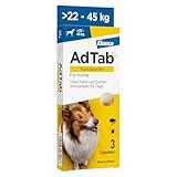 AdTab Hunde Zecken- und Flohschutz (über 22 bis 45 kg), Kautablette tötet...