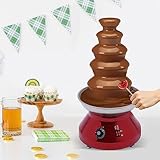 Schokobrunnen 230 W 5-stufiger Schokoladenbrunnen Elektrische Edelstahl Schokofondue 3000...