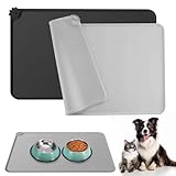 Domkan 2 Napfunterlage für Katzen und Hund, 48x30cm Hundenapf Unterlage,...