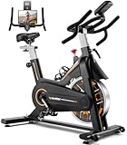 Heimtrainer, WENOKER Stationärfahrrad für Zuhause, Indoor-Fahrrad mit leisem...