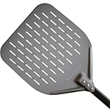 AMZBBQ® Premium Pizzaschieber - 30 x 30 x 66 cm Perforierte Pizzaschaufel aus...