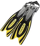 Cressi Herren Flossen Frog Plus, schwarz/gelb, 42/44, BF205142