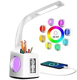 Schreibtischlampe Kinder 7 IN 1 Led Tischleuchte，VAZILLIO 10W Augenschutz...