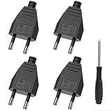 Flachstecker, Eurostecker, PABANCE Steckdosenstecker Flach Stromstecker 250V 2.5A Stecker...