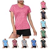 Prime-Deals-Days-2025 Sportshirt Damen Kurzarm Sport Top Leichtes Atmungsaktiv...
