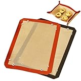 Pasdrucn 2 Stück Silikonmatte Antihaft Dauerbackmatte, Antihaftbeschichtung Silikon...