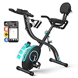 MERACH 4-in-1 Heimtrainer Klappbar, Hometrainer Fahrrad mit LCD Monitor und...