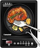 AMZCHEF Induktionskochfeld, 2000W Einzel-Induktionskochplatte mit 10 Temperatur- und...