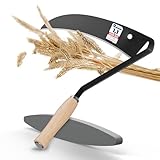ALBAJ Sensensichel mit Holzgriff - traditionelle scharfe Sichel - nachhaltige...
