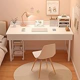 BK&MF Moderner Büro Computer Schreibtisch mit Schublade,Tragbarer einfacher...
