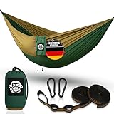Monkey Swing Hängematte Ultraleicht inkl. Karabiner & Schwerlastgurten (bis 300...