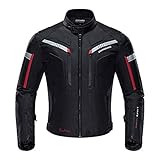 Zyxformis Motorradjacke Herren Motorradjacke wasserdicht winddicht mit Protektoren Jacke...