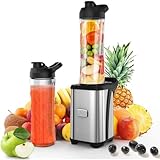 Enfmay Mixer Smoothie Maker - 350W Smoothie Maker to Go mit 2x600ml Flaschen - Tragbarer...