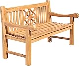 CLP Teak-Gartenbank Florida I Sitzbank Mit Ergonomischer Sitzfläche Aus...