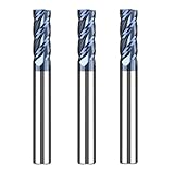 CREEYA 3 Stücke Hartmetall Schaftfräser 6mm, 4 Zähne/4 Schneiden, AlTiN Schwarz...