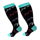 Luckywaqng Lustige Männersocken in Übergröße für Damen und Herren, kniehohe...