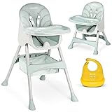 Ricko Kids Hochstuhl Baby, Kinderhochstuhl mit Tablett für essen, Baby essen...