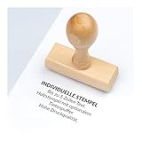 Holzstempel mit Wunschtext personalisieren, individueller Stempel als...