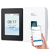 NGTeco TC2 Cloud Zeiterfassung mit 2.4/5GHz WLAN, 5 RFID-Karten, Fingerabdruck,...