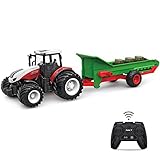 RC Traktor mit Förderband, Fisca 2.4G 1:24 Ferngesteuertes Baufahrzeug Hochsimulierter RC...