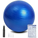 flintronic Gymnastikball, 55 cm Ultra-Dicker Anti-Explosions-Yoga-Ball mit aufblasbarer...