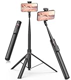 TONEOF 168cm Automatisches Selfie Stick Stativ,Einbeinstativ Handy Stativ mit...