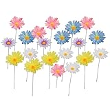 20 Stück Metall Gänseblümchen Gartenstecker Bunte Blumenstecker Dekorative...