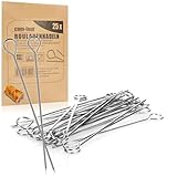 com-four® 25x Rouladennadeln aus Edelstahl - 11 cm lange Fleischspieße rostfrei -...