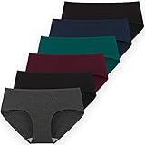 INNERSY Damen Unterwäsche Weich Baumwolle Unterhosen Bequem Hipster Slips 6er Pack (L/42...